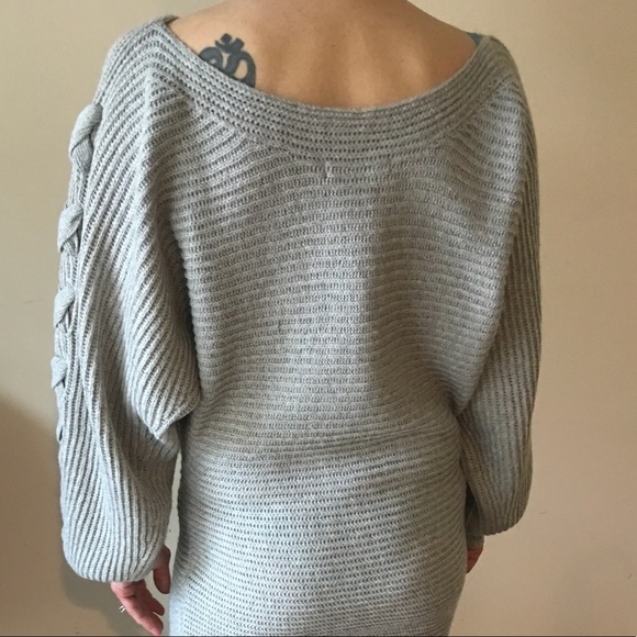 Simplee poofy sleeve sweater dress - Picture 2 of 5